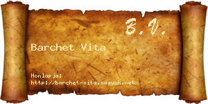Barchet Vita névjegykártya
